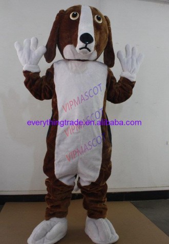 New arrival Cute Cartoon Character Professional New Style Bassat Puppy Dog Fancy Dress Mascot Costume Adult Size