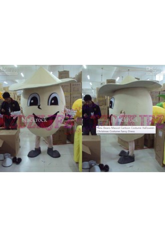 Hot sale Cute Adult New Beans Mascot Cartoon Costume Halloween Christmas Costume Fancy Dress