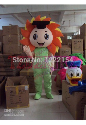 Hot selling Cute Adult cute Accept custom high-quality plant Sunflower boy Mascot Costume Fancy Dress Halloween