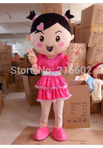 Mascot Costumes For Adults Christmas Halloween Outfit Fancy Dress Suit Pink Girl cosplay costumes Free Shipping
