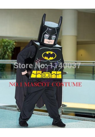 mascot block bricks batman mascot costume cartoon character cosplay carnival costume fancy dress anime theme kits wholesale