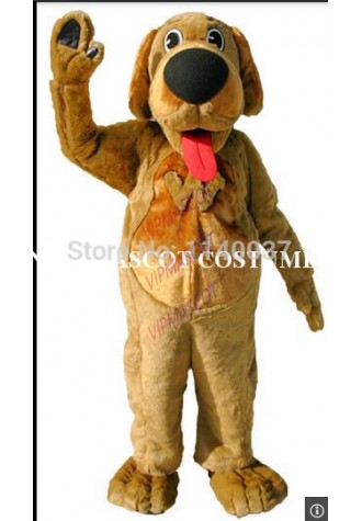 mascot wags the Dog Mascot Costume Adult Size Plush Dog Puppy Mascotte Outfit Suit EMS free shipping