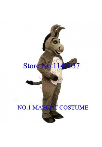 mascot  Big smiling grey donkey Mascot Costume high quality donkey theme anime cosplay costume carnival costumes fancy dress