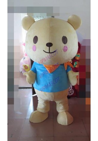 Hot sale Professional New Christmas Red Scarf Teddy Bear Mascot Costume adult Fancy Dress Charactor mascot costume