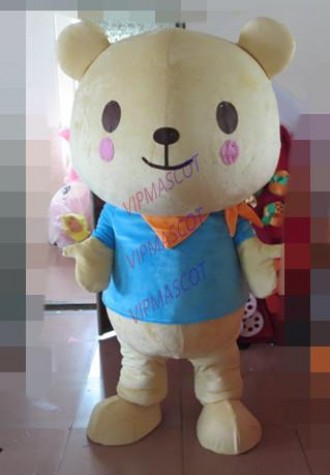 Hot sale Professional New Christmas Red Scarf Teddy Bear Mascot Costume adult Fancy Dress Charactor mascot costume