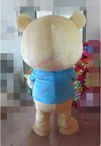 Hot sale Professional New Christmas Red Scarf Teddy Bear Mascot Costume adult Fancy Dress Charactor mascot costume