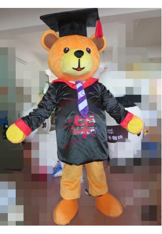 Graduation Bear Mascot Costume Halloween Gift Party Costume Christmas Costume