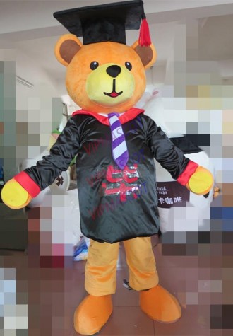 Graduation Bear Mascot Costume Halloween Gift Party Costume Christmas Costume