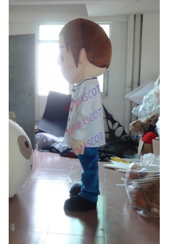 Latest high quality Cartoon white boy Mascot Costume anime cosplay themed fancy dress costume Holiday special clothing