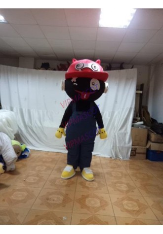 The Black Boy Mascot Costume Halloween Christmas Birthday Props Costumes Outfit Adult Size for Halloween party costumes