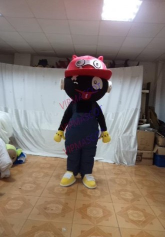 The Black Boy Mascot Costume Halloween Christmas Birthday Props Costumes Outfit Adult Size for Halloween party costumes