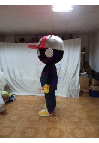 The Black Boy Mascot Costume Halloween Christmas Birthday Props Costumes Outfit Adult Size for Halloween party costumes