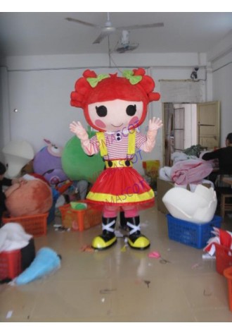 New adult professional red girl Mascot Costume Mascot Costume For festival Party for any size for Halloween party costumes