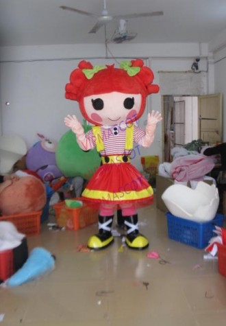 New adult professional red girl Mascot Costume Mascot Costume For festival Party for any size for Halloween party costumes