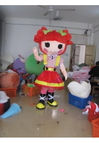 New adult professional red girl Mascot Costume Mascot Costume For festival Party for any size for Halloween party costumes