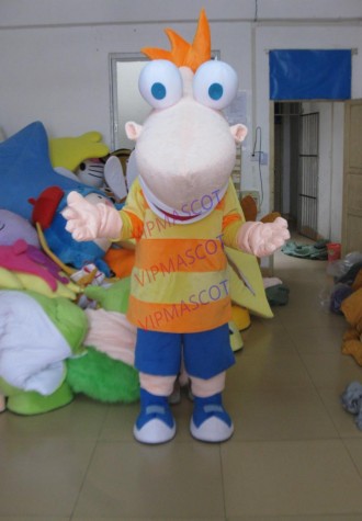 mascot costumes Long face With a big nose boy mascot costume people costume for Halloween party costumes