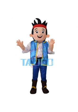 Hot Jake Mascot Costume Neverland Narrowly Pirate Carnival Dress Adult Free Shipping