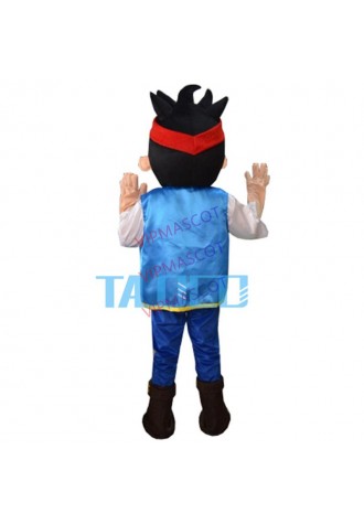 Hot Jake Mascot Costume Neverland Narrowly Pirate Carnival Dress Adult Free Shipping