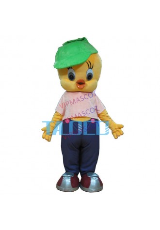 Tweety Bird Canary Cartoon Mascot Costume Suit Fancy Dress Free Shipping Adult