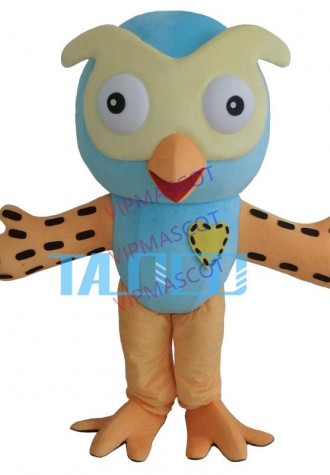 Hot Sale Professional New Style Big Blue Owl Mascot Costume Fancy Dress Adult Size