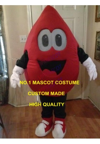 NEW BLOOD DROP MASCOT COSTUME Adult Blood Donation Activities Theme Cartoon Character Drop Mascotte Advertising Fancy Dress 1804