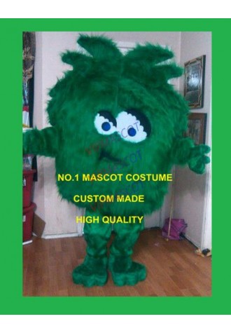 High Quality Long Hair Plush Green Monster Mascot Costume Adult Bush Grass Monster college birthday cosply fancy dress kits 1736