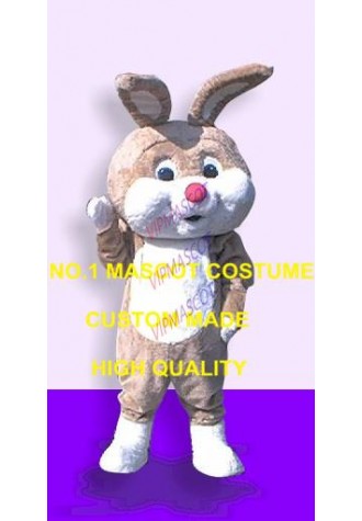 New Custom Plush Brown Rabbit Bunny Mascot Costume Adult Easter Theme Anime Cosply Costume Carnival Mascotte Fancy Dress 1921