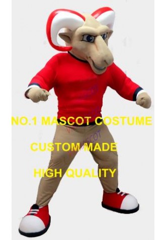Sport Anime Cosply Costumes Red RAM Mascot Costume Adult Goat Sheep Theme Mascotte Fancy Dress Kits for College School 1947
