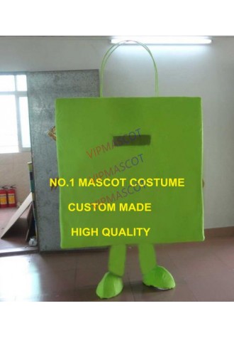 Advertising Green Hand Shopping Bag Mascot Costume Shopping Theme Carnival Mascotte Fancy Dress Kits 1962