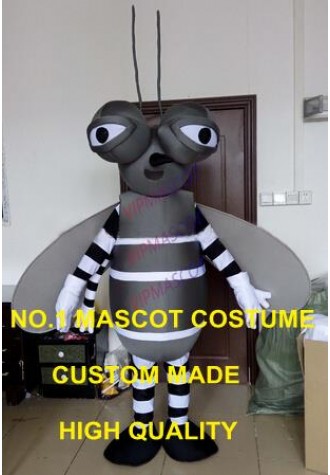 black mosquito mascot costume High quality adult mosquito insect costumes carnival fancy dress suit for sale 2462