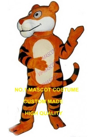 Friendly Tiger mascot costume adult size newly custom cartoon happy tiger cat theme anime cosplay costumes carnival fancy 2699