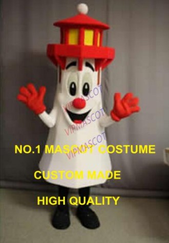 LIGHTHOUSE mascot costume hot sale cartoon white lighthouse pharos theme school anime cosplay costumes carnival fancy dress 2833