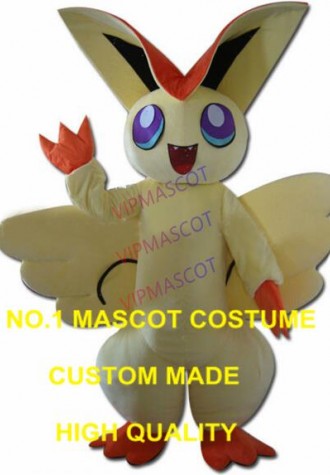 Victini  mascot costume adult size hot cartoon games character victini anime cosplay costumes carnival fancy dress 2881
