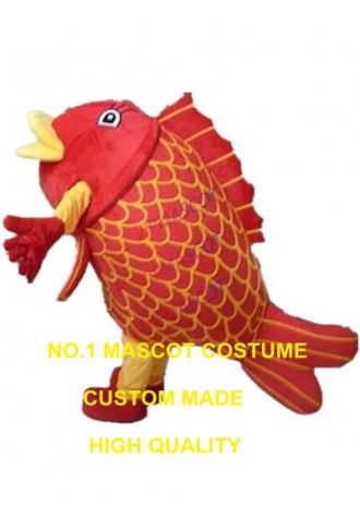 red carp mascot costume cyprinoid custom adult size cartoon character cosplay carnival costume 3212
