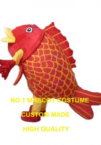 red carp mascot costume cyprinoid custom adult size cartoon character cosplay carnival costume 3212