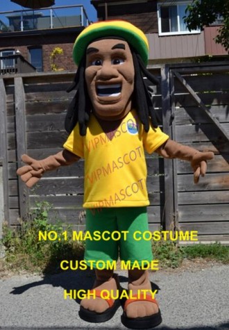 long black hair man mascot costume with hat adult size customizible good quality cartoon male theme anime cosply costumes 2434