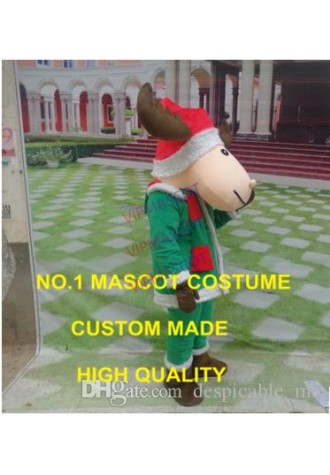 Christmas Reindeer Moose Mascot Costume Adult Size Cartoon Moose Anime Cosply Costumes Carnival Fancy Dress 2456