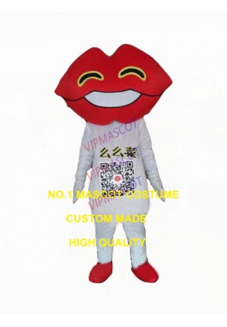 red mouth lips mascot costume adult size cartoon delicious food advertising costumes anime cosply carnival fancy dress 3435