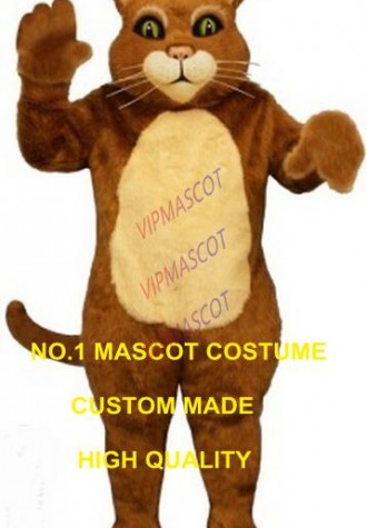 Tan Cat mascot costume high quality new hot sale realistic house cat theme anime cosplay costumes carnival fancy dress kits 2721
