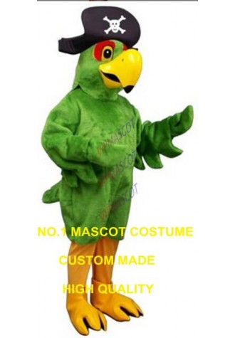 Pirate Parrot mascot costume wholesale for sale high quality green macaw bird theme anime cosplay costumes carnival fancy 2753