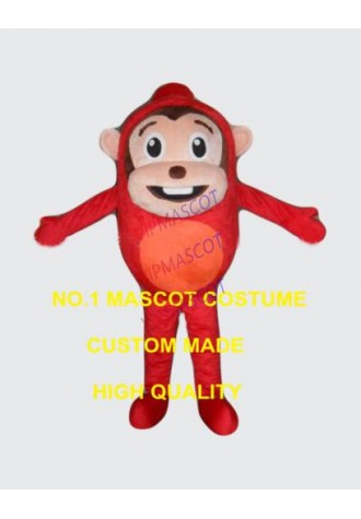 funny monkey mascot costume adult size wholesale cartoon red monkey theme anime cosplay costumes carnival fancy dress kits 2906