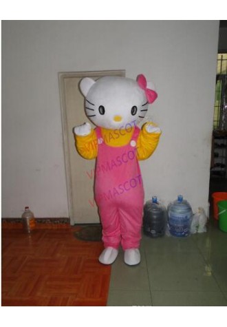 Christmas Halloween High Quality Pink Cat Mascot Costume Cartoon Clothing Adult Size Fancy Dress Party Free Ship