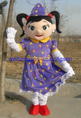 EVA Material Helmet Braids girl Mascot Costume Cartoon Apparel Halloween Birthday party Cosplay 700