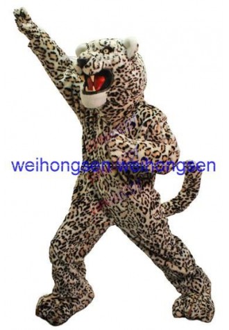 Rapid MaKe Can be washed with water EVA Material Helmet High quality Simulation fur Leopard Mascot Costumes cartoon Apparel 386