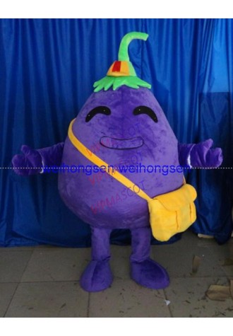 Make EVA Material Eggplant son Mascot Costumes Crayon Cartoon Apparel Birthday party Masquerade 931