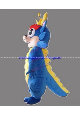 Factory direct Make EVA Material Helmet Blue dinosaurs Mascot Costumes Cartoon Apparel Birthday party Masquerade 906