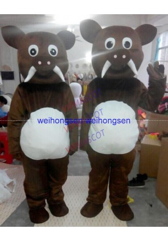 Make EVA Material Helmet Dark brown boar Mascot Costumes Cartoon Apparel Birthday party Masquerade 1010
