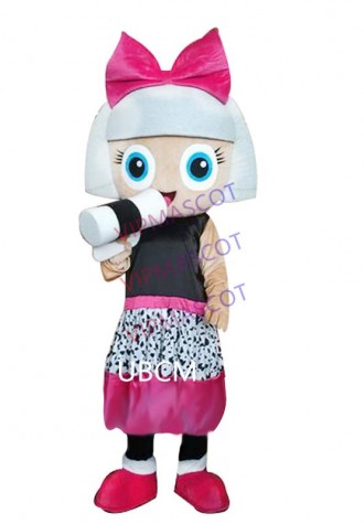 Silver Doll Mascot Costume Fancy party Dress Adult Size Outfit