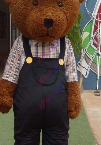 Fur Teddy Bear Mascot Costume Teddy Costume Adult Fancy Dress Clothing Christmas Gift mascotte costume