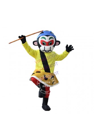 Monkey King Journey To The West Mascot Costume Sun Wukong mascot costume Adult Size Cartoon Character Monkey mascotte costum